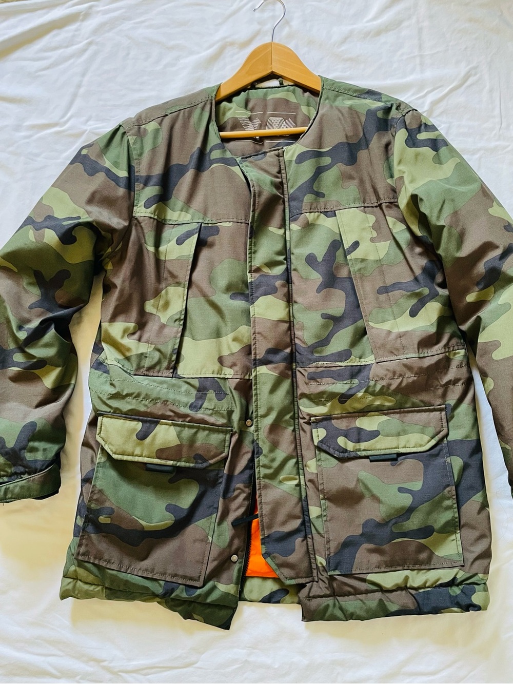 H&M Camo Field Jacket with Orange Lining